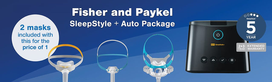 Fisher and Paykel SleepStyle Auto CPAP Machine Package with 2 masks