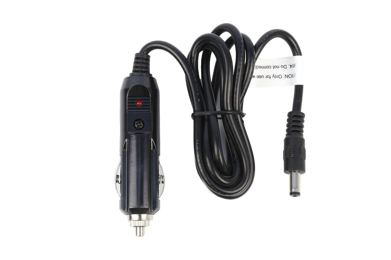 Choice One Medical Medistrom Car Charger for Pilot-12/24 Lite, black car charger with cable for powering Pilot-12/24 Lite medical device.