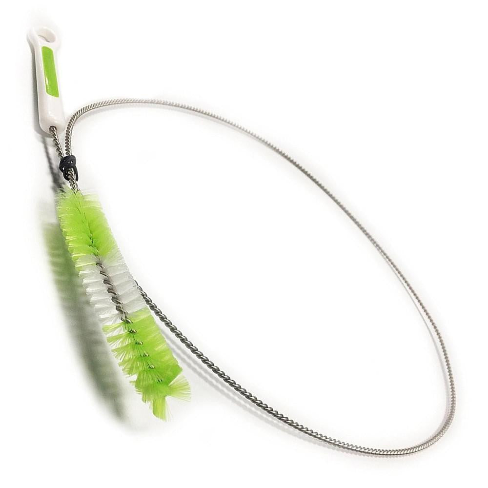 Choice One Medical PÜRDOUX™ CPAP Hose Brush, a flexible cleaning brush with green and white bristles designed for cleaning CPAP hoses.