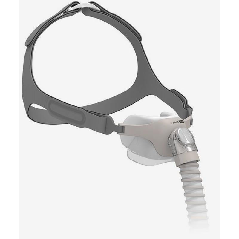 Fisher and Paykel Healthcare Pilairo Q Interface, medical respiratory mask with adjustable headgear and breathing tube.