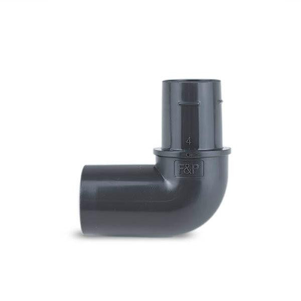 Fisher and Paykel Healthcare Fisher and Paykel SleepStyle CPAP Elbow Adaptor, black plastic L-shaped connector for CPAP therapy.