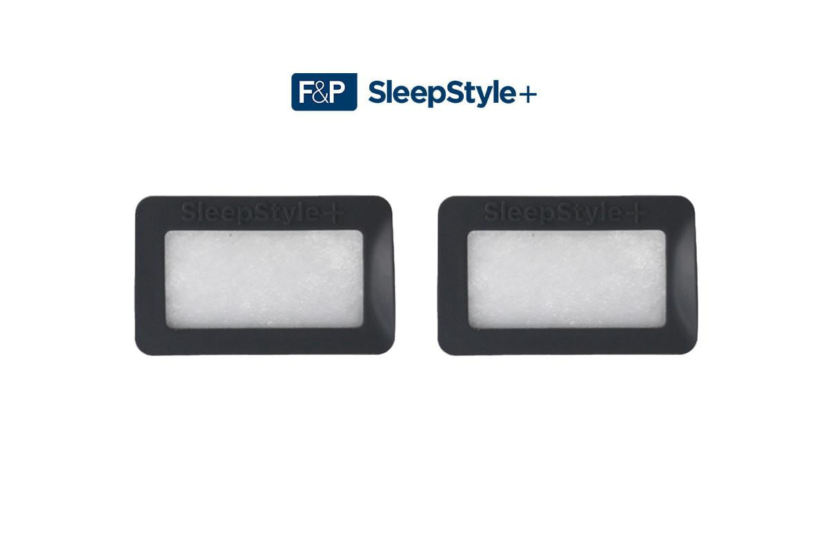 Fisher and Paykel Healthcare Fisher and Paykel Sleepstyle Plus Air Filters, two rectangular air filters with black frames and white filter material.