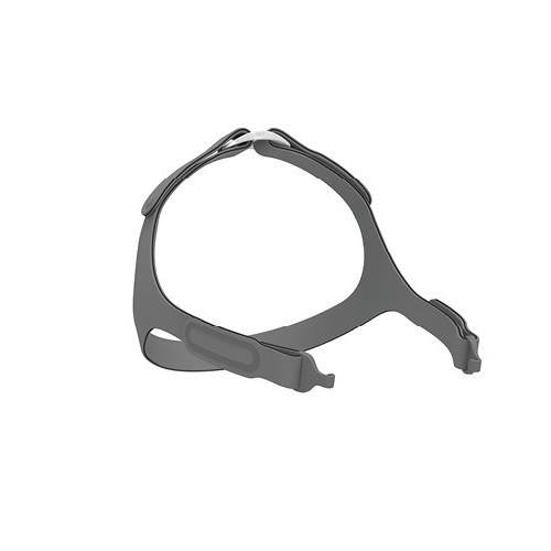 Fisher and Paykel Healthcare Pilairo Q Adjustable Headgear, lightweight and adjustable medical headgear for respiratory therapy, shown in gray color.