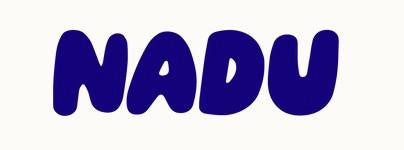 Nadu CPAP Mouth Tape, product logo with bold purple letters on a white background