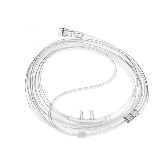 Philips Respironics Adult Softip Curved Nasal Cannula with 2.1M Tubing, medical oxygen nasal cannula for adult respiratory therapy.