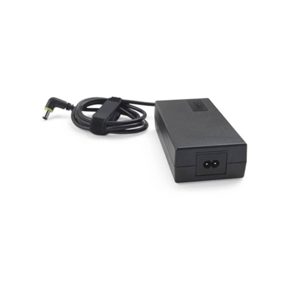 Philips Respironics DreamStation 80W Power Supply, black rectangular electronic device with a connected power cord and power input port.