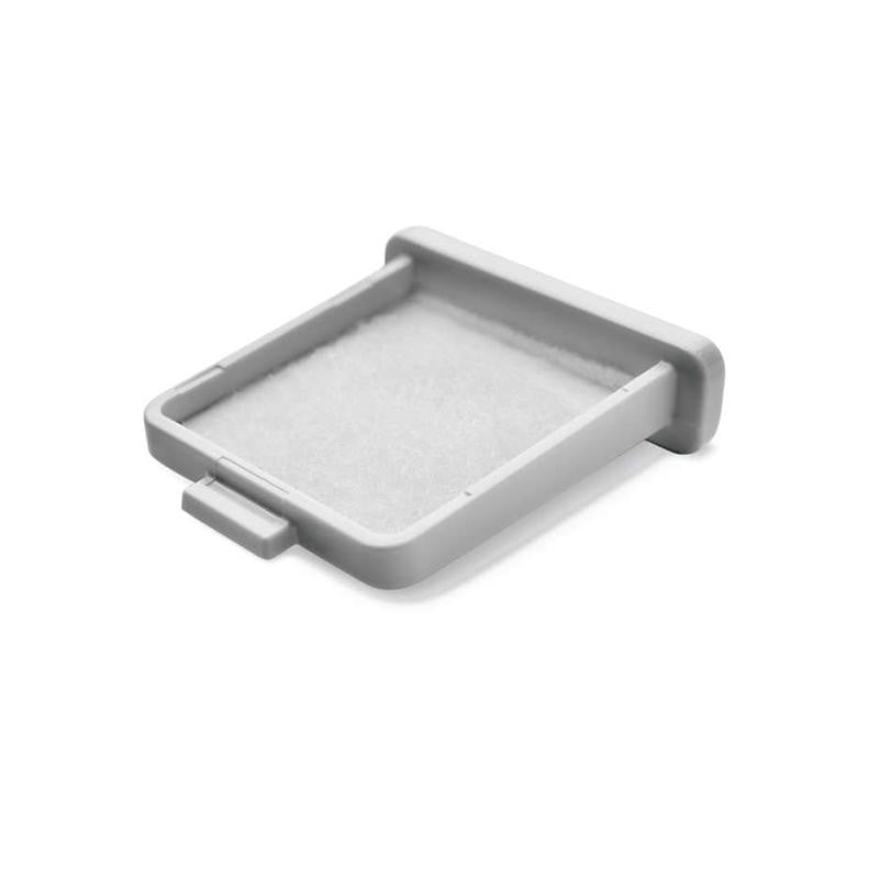 Philips Respironics DreamStation Go Reusable Filter, white rectangular filter with foam material for CPAP device filtering.