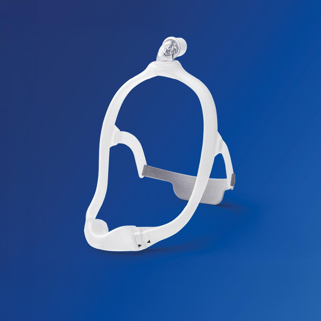 Philips Respironics Philips DreamWear Nasal Cushion Mask FitPack, medical device for sleep apnea therapy with nasal cushion and headgear.