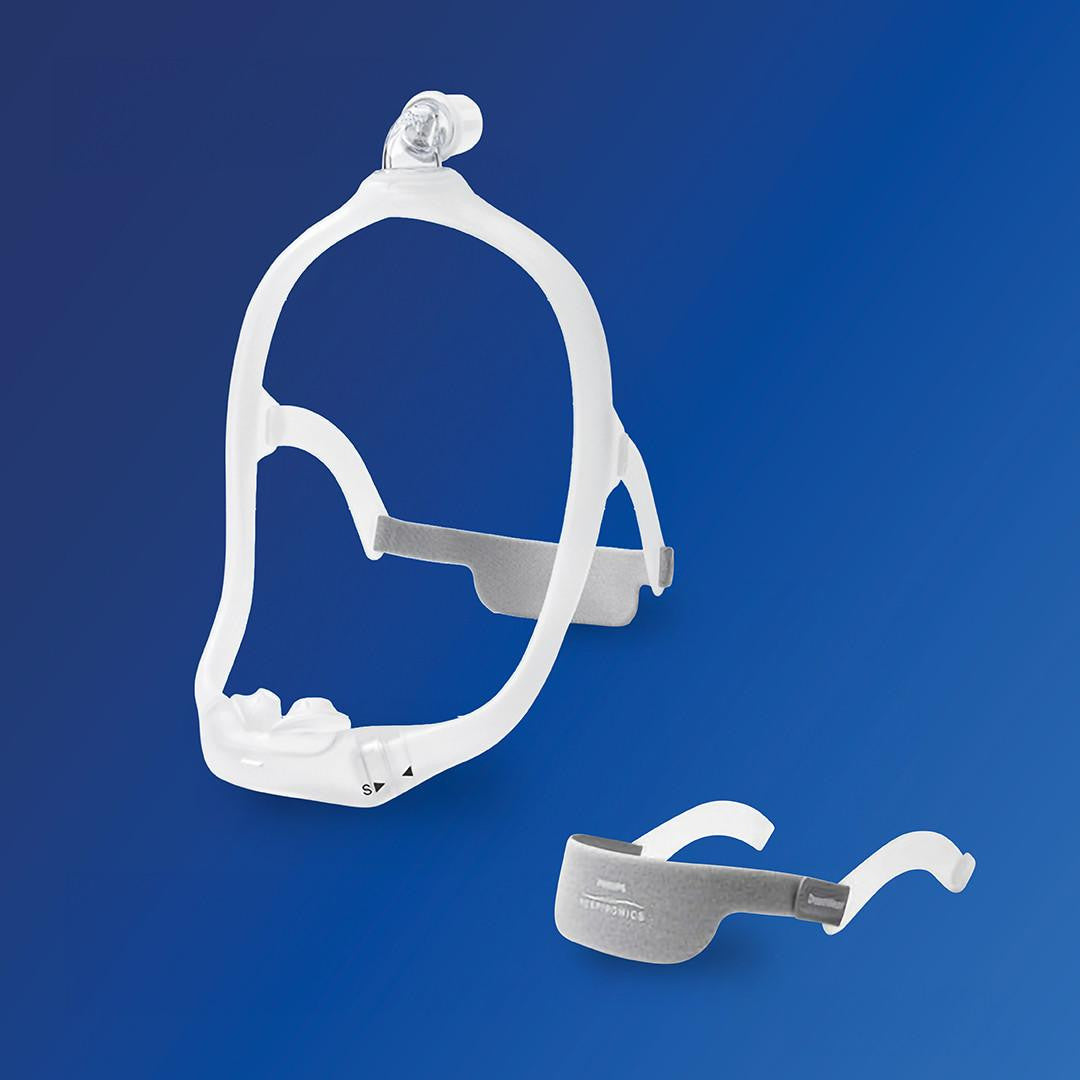 Philips Respironics DreamWear Silicone Pillows CPAP mask, a lightweight CPAP mask with silicone pillows and headgear for comfortable sleep therapy.