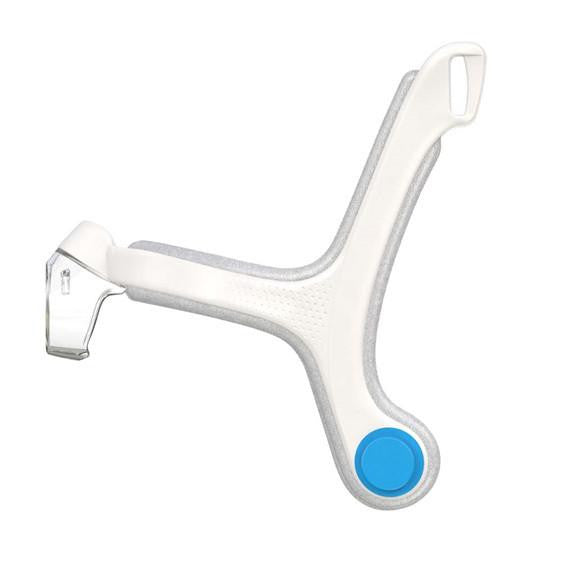 Resmed AirFit N20 Mask Frame, white flexible cushion frame for sleep apnea therapy.