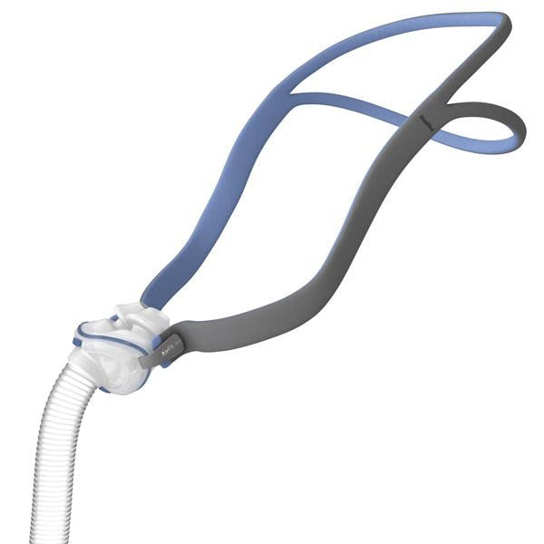 Resmed Airsense 10 Elite CPAP 4G Machine & Mask Package, CPAP mask with flexible headgear and tubing attached.