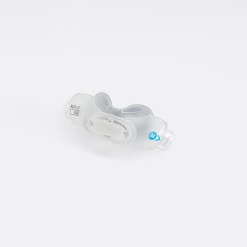 Resmed Airtouch N30i Cushions, close-up view of soft and transparent nasal cushion for sleep therapy.
