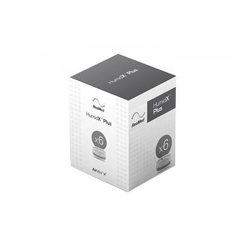 Resmed HumidX Plus, box of 6 replacement humidifier water panels for CPAP devices.