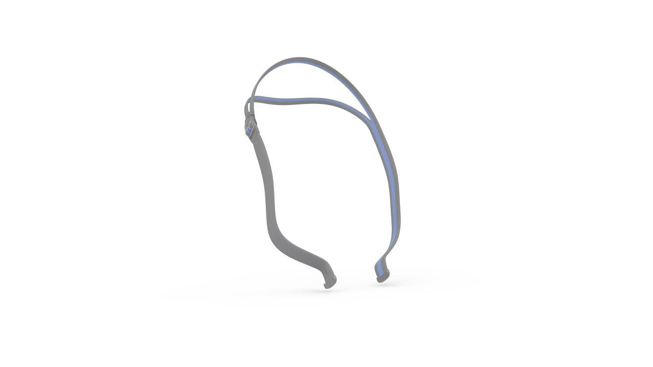 Resmed N30 Headgear, medical headgear device for CPAP therapy with adjustable straps and soft fabric materials.