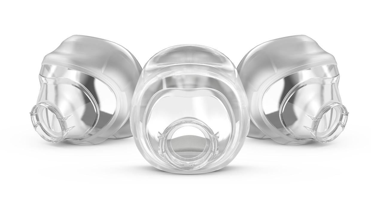 Resmed AirTouch N20 Replacement Cushions, transparent soft silicone nasal cushions for CPAP mask.