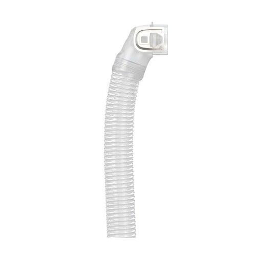 ResMed N20 Mask Elbow and Tube, medical device component with a flexible, ribbed tube and a plastic connector for CPAP therapy.